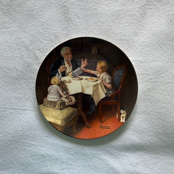 Norman Rockwell “The Gourmet” Limited Edition Collectors Plate 8 ½” - Picture 3 of 7